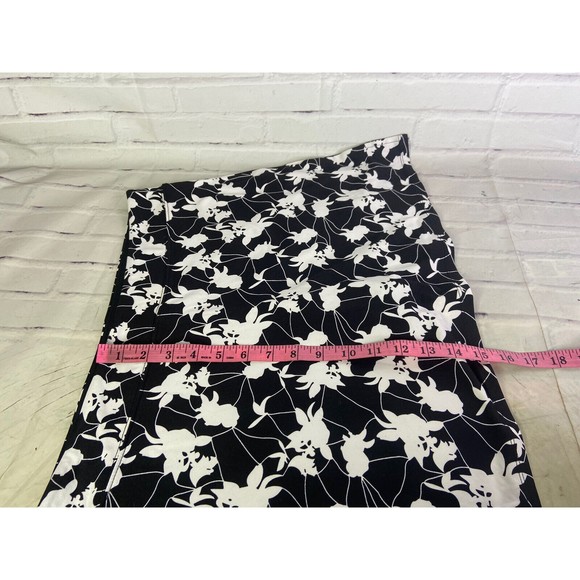 Tranquility Colorado Clothing Black White Floral Skort Skirt Lined Womens Size L - Picture 8 of 10